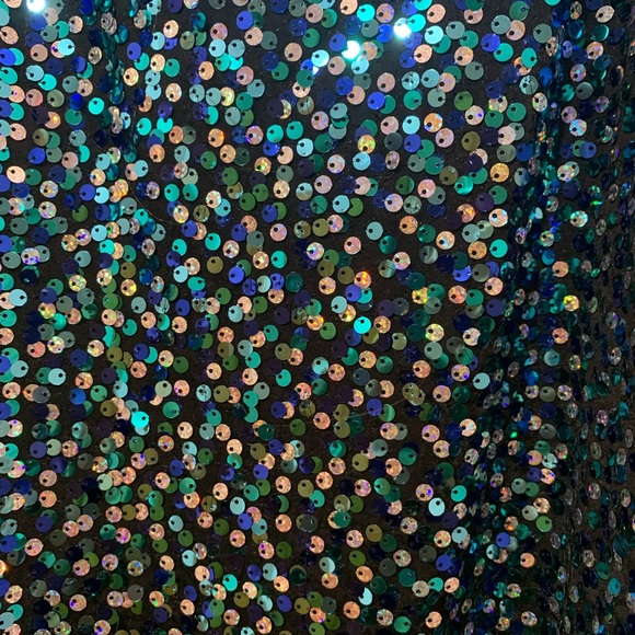 NWT! Aqua Blue Multi Sequin Dress size 4 - Picture 6 of 11